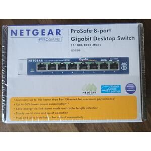 NETGEAR ProSafe GS108NA 8-port Gigabit Desktop Switch 10/100/1000 Mbps SEALED
